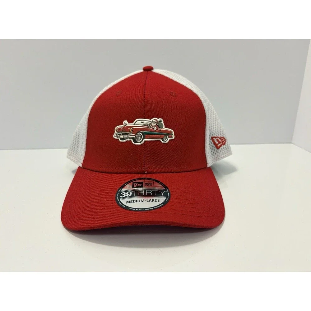 NEW Santa Claus Convertible Lowrider New Era 39Thirty Flex Cap Hat Red M/L
